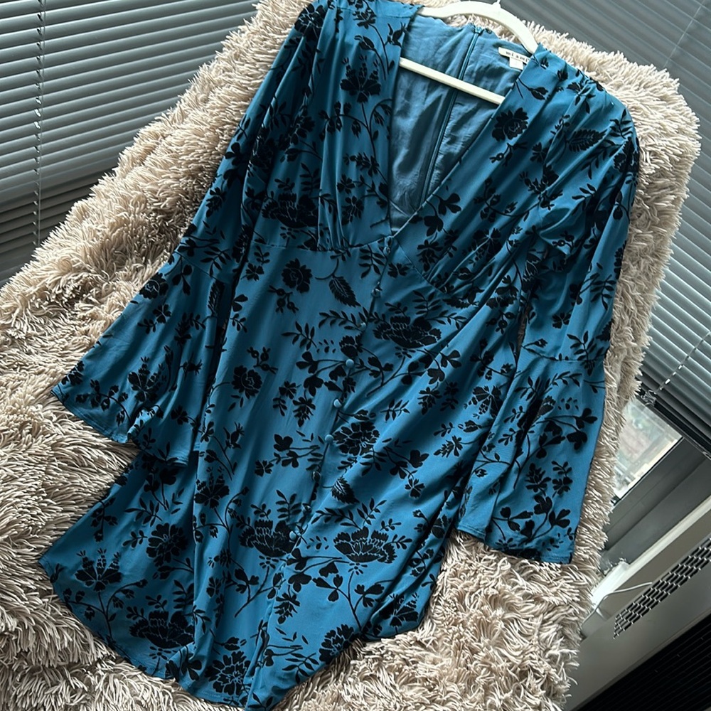 Blue mini dress